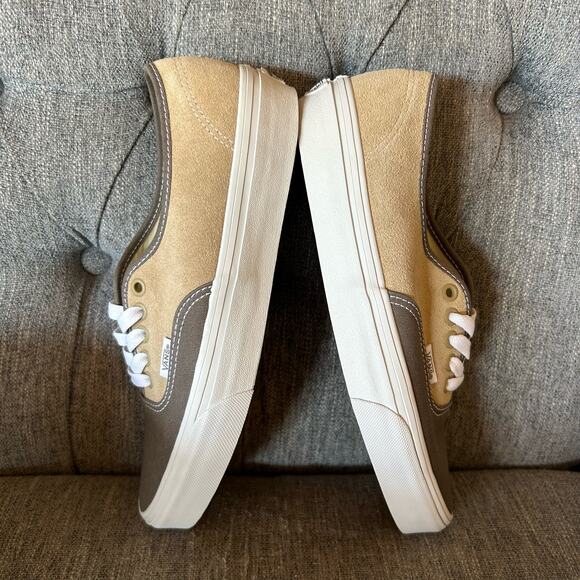 NEW Vans Mens Authentic Canvas Suede Block Brown Low Top Lace Up Sneaker Shoes 7 - Picture 5 of 11